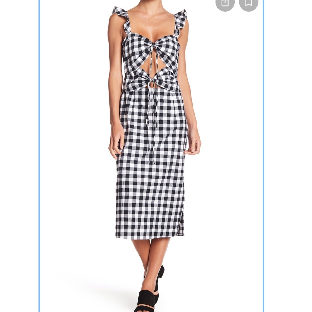 Wayf brand new gingham dress